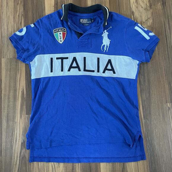 Polo by Ralph Lauren Other - Vintage Polo Ralph Lauren Big Pony Shirt Italia Italy #15 Rugby Men’s Size Small